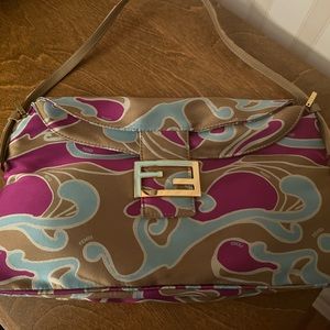 Rare Fendi Vintage Psychedelic Baguette Bag 2001